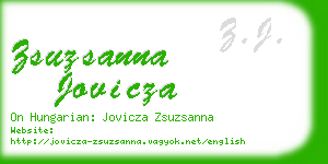 zsuzsanna jovicza business card